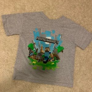 Kids Minecraft T-shirt grey size SM Boys
